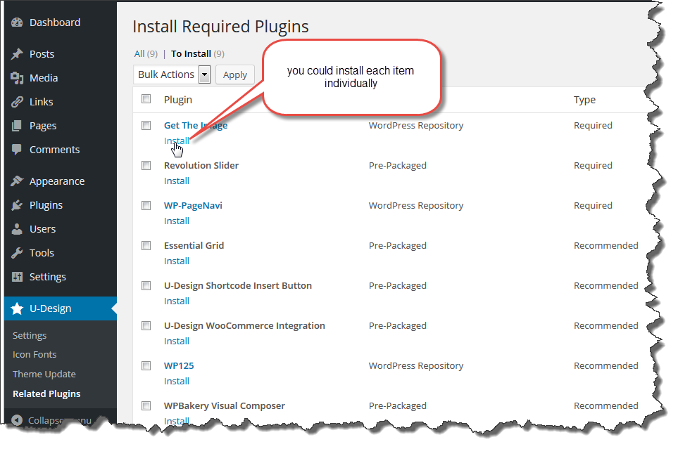 single install plugins