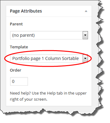 Portfolio Page 1 Column Sortable